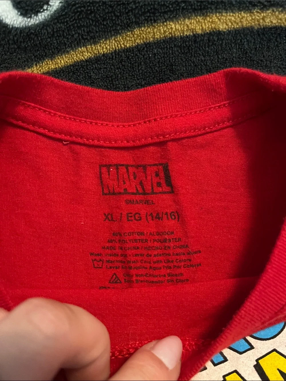 Marvel Spider-Man Kids Red Tee with Blue and Black Graphic - Picture 2 of 4